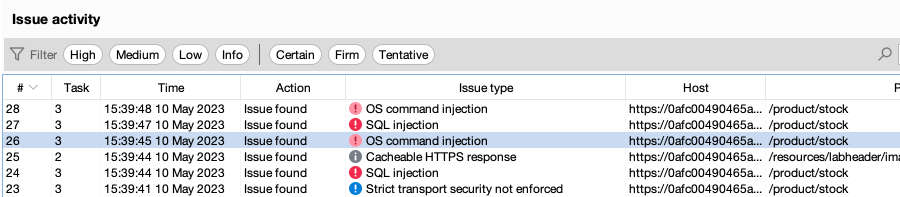 OS command injection in Issue activity